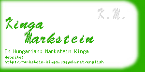kinga markstein business card